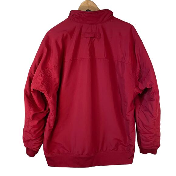 DULUTH TRADING Mens Full Zip Fleece Lined Jacket Red L Outdoor Utility Workwear - Picture 3 of 9